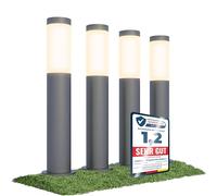 SSC-LUXon BOSEA-A - lot de 4 bornes lumineuses E27 IP44 inox rond 50cm