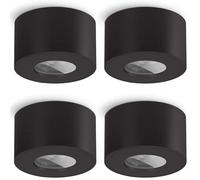 SSC-LUXon CELI-1 spot plafond noir IP44 Ø80 mm - luminaire salle de bain & intérieur a montage en surface - compatible module LED