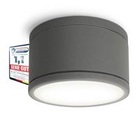 SSC-LUXon CELI-WX Spot encastrable pour salle de bain IP44 avec lampe LED GX53 interchangeable Blanc neutre 3 W - Spot de plafond plat 230 V anthracite