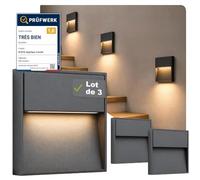 SSC-LUXon ELEVA applique murale LED escalier anthracite IP54 4W eclairage | Crée une ambiance chaleureuse et tamisée, pose simple et finition soignée au rendu élégant et raffiné.