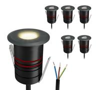 SSC-LUXon JAVO spot encastrable LED extérieur IP67 230 V noir Ø 47 mm - Éclairage de sol compact et praticable pour jardin, terrasse et escaliers