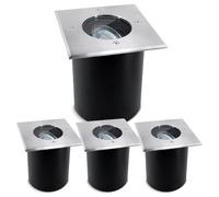 SSC-LUXon JUAVI spot encastrable carré extérieur IP67 orientable et carrossable en noir - Spot de sol GU10 pour terrasse, jardin et allées