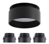 SSC-LUXon SUDARA set de 5 spots encastrables noir à éclairage indirect - spot plafond GU10 LED pour luminaire intérieur moderne - plafonnier design