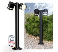 SSC-LUXon ULICA Borne lumineuse d'extérieur avec 2 ampoules LED blanc neutre GX53 5 W - Borne d'extérieur IP54 orientable 230 V