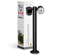 SSC-LUXon ULICA lampe extérieure sur pied double spot GX53 orientable IP54 - borne lumineuse jardin 230V pour allée terrasse et éclairage extérieur moderne