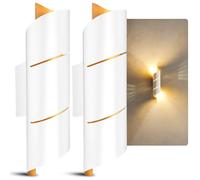 SSC-LUXon VYRA-LINE - Lot de 2 appliques murales blanc or | lampe murale Up & Down 28 cm | design G9 | éclairage mural indirect décoratif