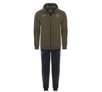 SSC NAPOLI [EA7 Combinaison Interlock Azzurro, EA7 Produit officiel, Combinaison à Capuche Football 2024/2025, 3XL