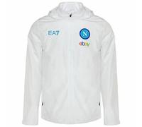 SSC Napoli EA7 Emporio Armani Waterproof Hommes Veste EASSCN24T08-100-BLANC L