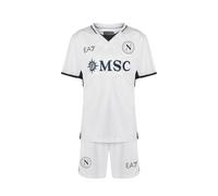 SSC NAPOLI Ensemble Course Junior Away, EA7 Produit officiel, Maillot et Short Réplique Football Enfants 2024/2025-4 Ans