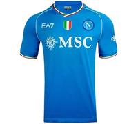 SSC Napoli Maillot Course, EA7, Scudetto Tricolore, Tissu Technique Dry Touch, 2023/2024