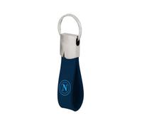 SSC Napoli Porte-clés en caoutchouc et métal avec logo Napoli et inscription SSCN, Blue Navy