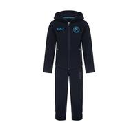 SSC NAPOLI Survêtement d'hiver enfant bleu, EA7, produit officiel, sweat à capuche, fermeture éclair, logo SSCN stylisé, 5 ans