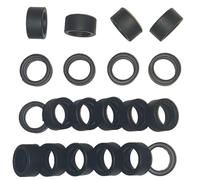 SSC Slot Cars Super Grip Lot de 4 pneus de rechange pour voiture Compatible avec Scalextric Gallardo Rear, F430 Rear, Start Car arrière, etc. 11 mm de large