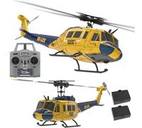 Ssccgym Hélicoptère télécommandé UH-1 315 mm pour adultes Expert 6CH C032 RC Heli maintenir l'altitude, moteur sans balais/positionnement du flux optique/vol à l'envers 3D Rolling (RTF