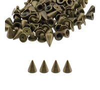 Sscon Lot de 100 pointes coniques en bronze 9,5 mm et rivets pour cuir et vêtements