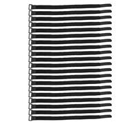 Sscon Lot de 20 sangles noires réutilisables avec boucle inversée réglable et sangles de serrage polyvalentes, 25 mm x 500 mm