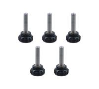 Sscon Lot de 5 boutons de serrage moletés filetés en acier inoxydable (M5 x 20 mm)