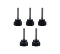 Sscon Lot de 5 vis moletées filetées en acier inoxydable noir (M4 x 20 mm)