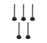 Sscon Lot de 5 vis moletées filetées noires (M5 x 40 mm)
