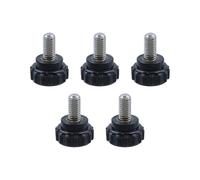Sscon Lot de 5 vis moletées filetées noires pour loquet de machines (M5 x 10 mm)