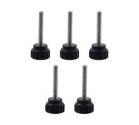 Sscon Lot de 5 vis moletées noires filetées (M4 x 25 mm)