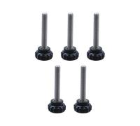 Sscon Lot de 5 vis moletées noires filetées pour loquet de machines (M5 x 30 mm)