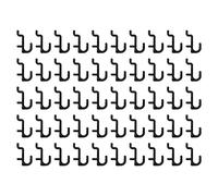 Sscon Lot de 50 crochets en forme de J pour tableau perforé - Noir