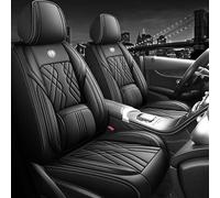 SSCOR Housses de Siège Auto 5 Places pour Jeep Liberty 2002-2012,Respirantes Antidérapantes Compatible avec Airbags Latéraux Protection Complète Avant Arrière,A/Black