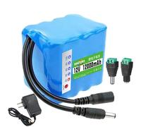 SSCYHT 12v10000mah Light, Kit de Batterie de Secours Rechargeable au Lithium PVC 12 V, 4 000 mAh, 7 500 mAh, 10 000 mAh, 12 000 mAh, 15 000 mAh, 18 000 mAh, 20 000 mAh