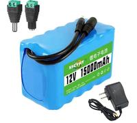 SSCYHT 12v15000mah, Kit de Batterie de Secours Rechargeable au Lithium PVC 12 V, 4 000 mAh, 7 500 mAh, 10 000 mAh, 12 000 mAh, 15 000 mAh, 18 000 mAh, 20 000 mAh