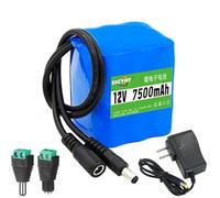 SSCYHT 12v7500mah, Kit de Batterie de Secours Rechargeable au Lithium PVC 12 V, 4 000 mAh, 7 500 mAh, 10 000 mAh, 12 000 mAh, 15 000 mAh, 18 000 mAh, 20 000 mAh