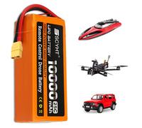 SSCYHT 22,2 V 6S Batterie de Drone 7,4 V 11,1 V 18,5 V 25,9 V 29,6 V 14,8 V Batterie au Lithium 25C Piles Lipo Batteries Rechargeables pour modèle d'avion, Buggy électrique,11.1v10ah 25c