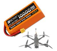 SSCYHT 22,2 V 6S Batterie LiPo 4S 14,8 V Batterie Lithium 25,9 V 7S Batteries de Remplacement 29,6 V 8S Batteries pour Drones 25C pour modèles réduits d'avions avec BMS,22.2v10000mah 25c