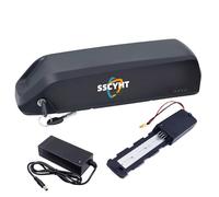 SSCYHT 36v10.4ah, Batterie Lithium-ION 36V 10,4Ah 13Ah 15Ah 17,5Ah 18,2Ah pour vélo électrique avec Voyant BMS, Verrouillage sécurisé, Plaque de Base à 4 Broches pour Moteur 0-650W