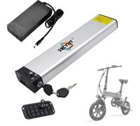 SSCYHT 36v10.5ah, Batterie de Rechange pour Scooter électrique 36 V 10,5 Ah 7,5 Ah, avec BMS et Chargeur, pour kit de Conversion de Moteur de vélo Pliant 0-378 Wh