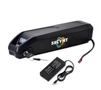 SSCYHT 36v12.8ah, Batterie vélo électrique 48V/36V 8Ah 10Ah 12Ah 12,8Ah 14Ah Lithium-ION avec BMS Base décharge à 4 Broches et Prise en T pour kit Moteur de vélo électrique 100W 250W 350W 500W