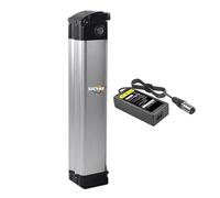 SSCYHT 36v15ah, Batterie Lithium-ION 36 V/48 V 10 Ah, 12 Ah, 15 Ah pour vélo électrique avec décharge à 4 Broches, Compatible avec Moteur 100 W, 250 W, 350 W, 500 W, 750 W, avec Chargeur