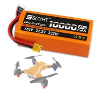 SSCYHT Batterie au Lithium 22,2 V 6S Batterie LiPo 10 000 mAh Batteries Li-ION 22,2 V Batteries Remplacement pour Drones pour Moteurs 50 W à 222 W avec Port XH-6S,22.2v10000mah xt60 u