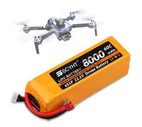 SSCYHT Batterie au Lithium 22,2 V 6S Batterie LiPo 6 000 mAh 8 000 mAh 6 500 mAh Batteries Remplacement 22,2 V Batteries Drone avec Port XH-6S pour Moteur 100 à 180 W,22.2v8000mah t Plug