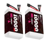 SSCYHT Batterie au Lithium 22,2 V 6S Batterie pour Drone 10C Piles Lipo Piles Remplacement pour Drone télécommandé, modèle d'avion, Buggy électrique avec Port XT60-U,22.2v10ah 10c 2pack