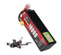 SSCYHT Batterie au Lithium 22,2 V Batterie Lipo 6S Batteries pour Drones Piles Rechargeables pour modèle d'avion, Alimentation Secours avec BMS, XH-6S et Ports XT60,22.2v10ah 60c 1pack