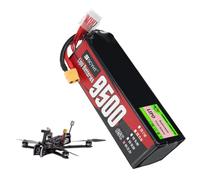 SSCYHT Batterie au Lithium 22,2 V Batterie Lipo 6S Batteries pour Drones Piles Rechargeables pour modèle d'avion, Alimentation Secours avec BMS, XH-6S et Ports XT60,22.2v9.5ah 65c 1pack