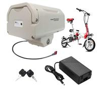 SSCYHT Batterie au Lithium 36 V 48 V Batterie pour vélo électrique Batterie Porte-Bagages arrière Batterie de Rechargeable pour vélo électrique avec Chargeur, Base à 4 Broches,36v10.5ah