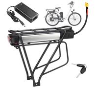 SSCYHT Batterie de Remplacement 36 V Batterie Lithium 48 V 15 Ah 12 Ah 10 Ah Batteries Li-ION 48 V Batteries Porte-Bagages arrière pour Moteur 850 W Max. avec Support,48v10ah xt60