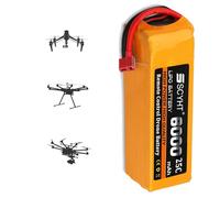 SSCYHT Batterie Drone 6S 22,2 V Batterie au Lithium 14,8 V 4S Batteries LiPo 3S 11,1 V Batteries Rechargeables pour modèles réduits d'avions avec Carte Protection BMS,22.2v6000mah 25c