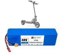 SSCYHT Batterie Li-ION 48 V 10 Ah Batterie Amovible 10 Ah Batteries au Lithium 48 V Batteries trottinettes pour Skateboards pour Moteurs 250 W à 500 W avec BMS,48v10ah jst+xt30