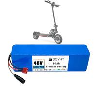 SSCYHT Batterie Li-ION 48 V 10 Ah Batterie Amovible 10 Ah Batteries au Lithium 48 V Batteries trottinettes pour Skateboards pour Moteurs 250 W à 500 W avec BMS,48v10ah DC+t Plug