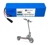 SSCYHT Batterie Li-ION 48 V 10 Ah Batterie Amovible 10 Ah Batteries au Lithium 48 V Batteries trottinettes pour Skateboards pour Moteurs 250 W à 500 W avec BMS,48v10ah DC+2line