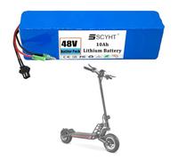 SSCYHT Batterie Li-ION 48 V 10 Ah Batterie Amovible 10 Ah Batteries au Lithium 48 V Batteries trottinettes pour Skateboards pour Moteurs 250 W à 500 W avec BMS,48v10ah SM+Bullet