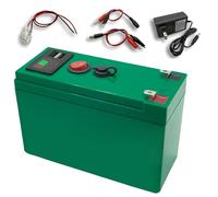SSCYHT Batterie LiFePO4 12 V 15 Ah, 6 Ah, 8 Ah, 12 Ah Batterie au Lithium 10 Ah Batteries Remplacement pour systèmes solaires et Alimentation Secours, avec Port USB et écran,12v15ah 100mm